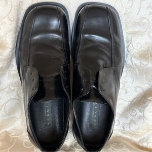 Kenneth Cole  Reaction Mens Oxford Size 11.5 Wide, Black Leather Shoe excellent